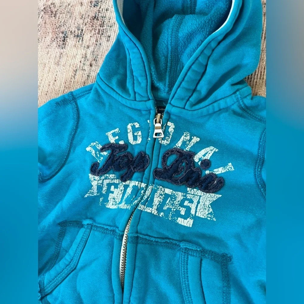 The Children's Place Blue Zip-Up Hoodie Sweatshirt 12 mo